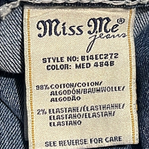 Miss Me Jeans Mid Rise Easy Crop 29 medium wash - Picture 9 of 16